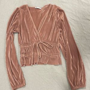 Zara Bronze long sleeve blouse